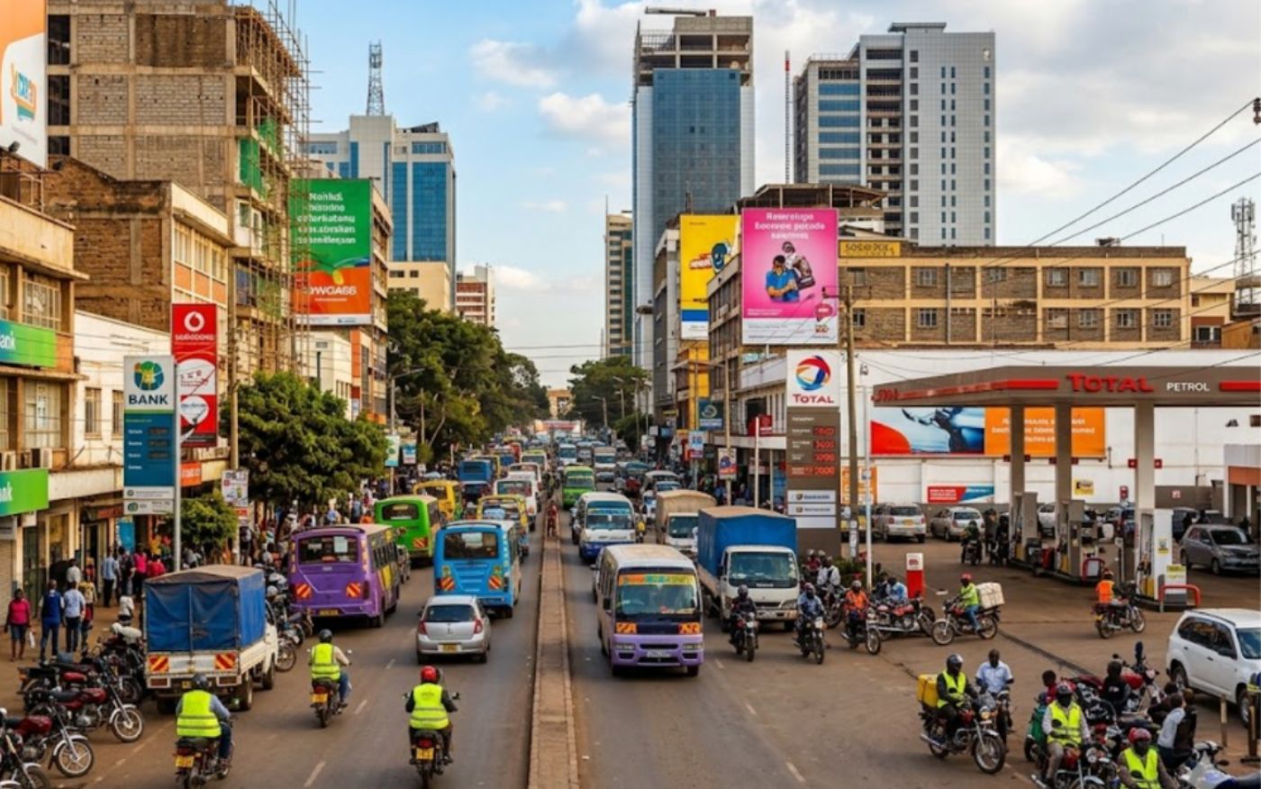 Electric two-wheeler fleet operating in an African city